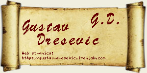 Gustav Drešević vizit kartica